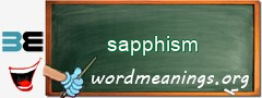 WordMeaning blackboard for sapphism